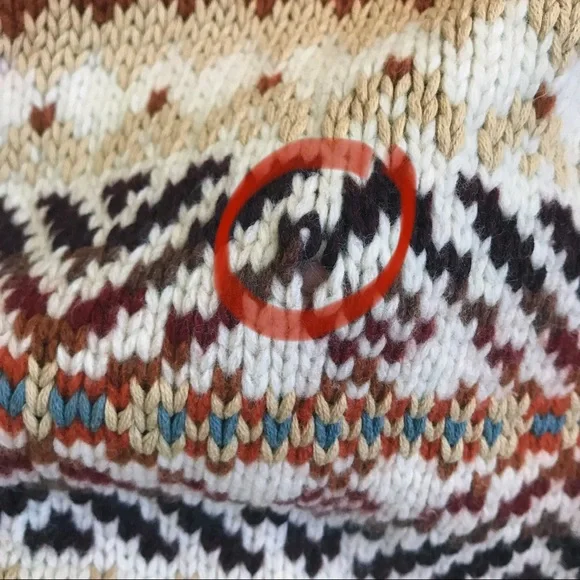 Isabella Bird Wool Shawl Collar Cardigan Western Southwestern Vibe Size M - Picture 8 of 8